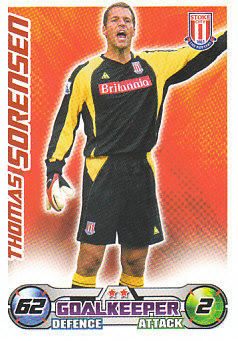 Thomas Sorensen Stoke City 2008/09 Topps Match Attax #253